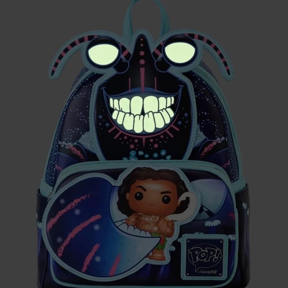 Loungefly Disney Villains: Moana - Tamatoa Glow In The Dark Mini-Backpac… - Picture 3 of 6